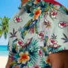 Kansas City Chiefs Hawaiian Shirt - Personalized Baseball Floral Tropical Foliage Green Aloha Shirt
