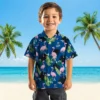 Kansas City Royals Hawaiian Shirt - Flamingo Leaf Motif Royal Blue Aloha Shirt