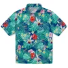 Kansas City Royals Hawaiian Shirt - Custom Hibiscus Blossoms Royal Blue Aloha Shirt