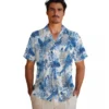 Kansas City Royals Hawaiian Shirt - Tropical Leaves Royal Blue White Aloha Shirt