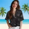 Las Vegas Raiders Hawaiian Shirt - Personalized Baseball Floral Jungle Vibes Black Aloha Shirt