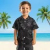 Las Vegas Raiders Hawaiian Shirt - Personalized Baseball Floral Jungle Vibes Black Aloha Shirt