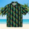Los Angeles Angels Hawaiian Shirt - Corn Motifs Black Green Aloha Shirt