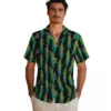 Los Angeles Angels Hawaiian Shirt - Corn Motifs Black Green Aloha Shirt