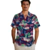 Los Angeles Angels Hawaiian Shirt - Tropical Palms Aloha Shirt