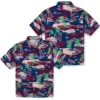 Los Angeles Angels Hawaiian Shirt - Tropical Palms Aloha Shirt