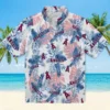 Los Angeles Angels Hawaiian Shirt - Tropical Leaves Blue White Aloha Shirt