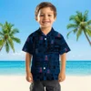Los Angeles Angels Hawaiian Shirt - Tropical Patchwork Blue Black Aloha Shirt