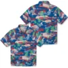 Los Angeles Dodgers Hawaiian Shirt - Tropical Palms Aloha Shirt