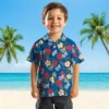 Los Angeles Dodgers Hawaiian Shirt - Palm Tree Flower Blue Aloha Shirt