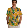 Los Angeles Rams Hawaiian Shirt - Personalized Baseball Floral Flamingo Foliage Blue Green Aloha Shirt