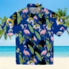 Los Angeles Rams Hawaiian Shirt - Personalized Baseball Floral Flamingo Leaves Blue Aloha Shirt