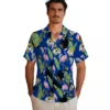 Los Angeles Rams Hawaiian Shirt - Personalized Baseball Floral Flamingo Leaves Blue Aloha Shirt