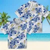 Los Angeles Rams Hawaiian Shirt - Personalized Baseball Floral Hibiscus Palm Leaves Aloha Shirt