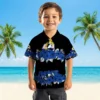 Los Angeles Rams Hawaiian Shirt - Personalized Baseball Floral Hibiscus Stripe Blue Black Aloha Shirt