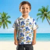 Los Angeles Rams Hawaiian Shirt - Personalized Baseball Floral Palm Island Print Blue White Aloha Shirt