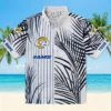 Los Angeles Rams Hawaiian Shirt - Personalized Baseball Floral Palm Stripes Blue Black White Aloha Shirt