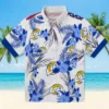 Los Angeles Rams Hawaiian Shirt - Personalized Baseball Floral Patriotic Hibiscus Aloha Shirt