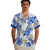 Los Angeles Rams Hawaiian Shirt - Personalized Baseball Floral Patriotic Hibiscus Aloha Shirt