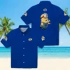 Los Angeles Rams Hawaiian Shirt - Personalized Baseball Floral Stuart Minion Blue Aloha Shirt