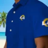 Los Angeles Rams Hawaiian Shirt - Personalized Baseball Floral Stuart Minion Blue Aloha Shirt