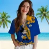 Los Angeles Rams Hawaiian Shirt - Personalized Baseball Floral Surfing Mickey Blue Aloha Shirt