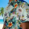 Los Angeles Rams Hawaiian Shirt - Personalized Baseball Floral Tropical Foliage Green Aloha Shirt