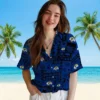Los Angeles Rams Hawaiian Shirt - Personalized Baseball Floral Tropical Patchwork Aloha Shirt