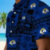 Los Angeles Rams Hawaiian Shirt - Personalized Baseball Floral Tropical Patchwork Aloha Shirt