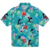 Miami Marlins Hawaiian Shirt - Custom Hibiscus Blossoms Blue Aloha Shirt