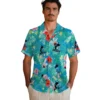 Miami Marlins Hawaiian Shirt - Custom Hibiscus Blossoms Blue Aloha Shirt