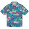 Miami Marlins Hawaiian Shirt - Tropical Palms Aloha Shirt