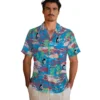 Miami Marlins Hawaiian Shirt - Tropical Palms Aloha Shirt