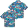 Miami Marlins Hawaiian Shirt - Tropical Palms Aloha Shirt