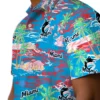 Miami Marlins Hawaiian Shirt - Tropical Palms Aloha Shirt
