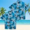 Miami Marlins Hawaiian Shirt - Tribal Symbols Blue Aloha Shirt