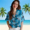 Miami Marlins Hawaiian Shirt - Tribal Symbols Blue Aloha Shirt