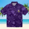 Minnesota Vikings Hawaiian Shirt - Jungle Vibes Purple Aloha Shirt