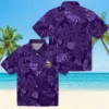 Minnesota Vikings Hawaiian Shirt - Jungle Vibes Purple Aloha Shirt
