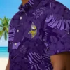 Minnesota Vikings Hawaiian Shirt - Jungle Vibes Purple Aloha Shirt