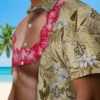 New Orleans Saints Hawaiian Shirt - Chest Illusion Gold Aloha Shirt
