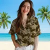 New Orleans Saints Hawaiian Shirt - Coastal Palms Gold Aloha Shirt