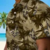 New Orleans Saints Hawaiian Shirt - Coastal Palms Gold Aloha Shirt