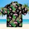 New Orleans Saints Hawaiian Shirt - Flamingo Foliage Gold Green Aloha Shirt
