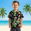 New Orleans Saints Hawaiian Shirt - Flamingo Foliage Gold Green Aloha Shirt