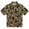 New Orleans Saints Hawaiian Shirt - Floral Pineapple Gold Aloha Shirt