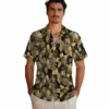 New Orleans Saints Hawaiian Shirt - Floral Pineapple Gold Aloha Shirt