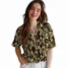 New Orleans Saints Hawaiian Shirt - Floral Pineapple Gold Aloha Shirt