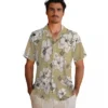 New Orleans Saints Hawaiian Shirt - Hibiscus Blooms Gold White Aloha Shirt