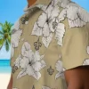 New Orleans Saints Hawaiian Shirt - Hibiscus Blooms Gold White Aloha Shirt